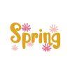 Spring Text With Ornaments SVG, PNG, JPG, PDF Files