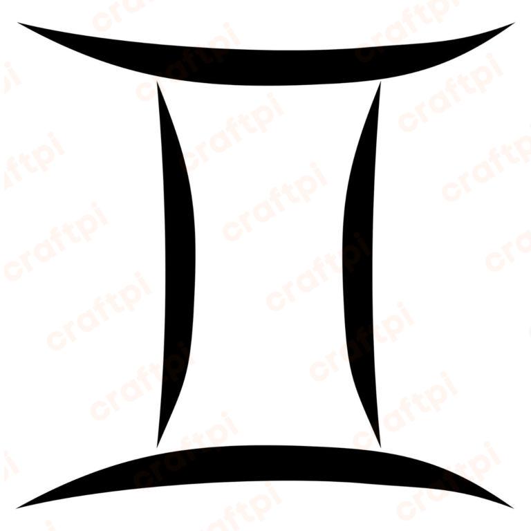 Gemini Zodiac Sign Clipart SVG, PNG, JPG, PDF Files