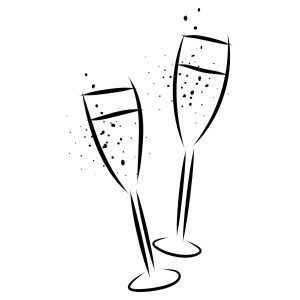 Wedding Champagne Glass SVG, PNG, JPG, PDF Files