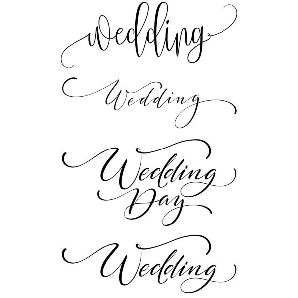 Wedding Calligraphy Text Bundle SVG, PNG, JPG, PDF Files