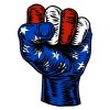 USA Flag Fist SVG, PNG, JPG, PDF Files