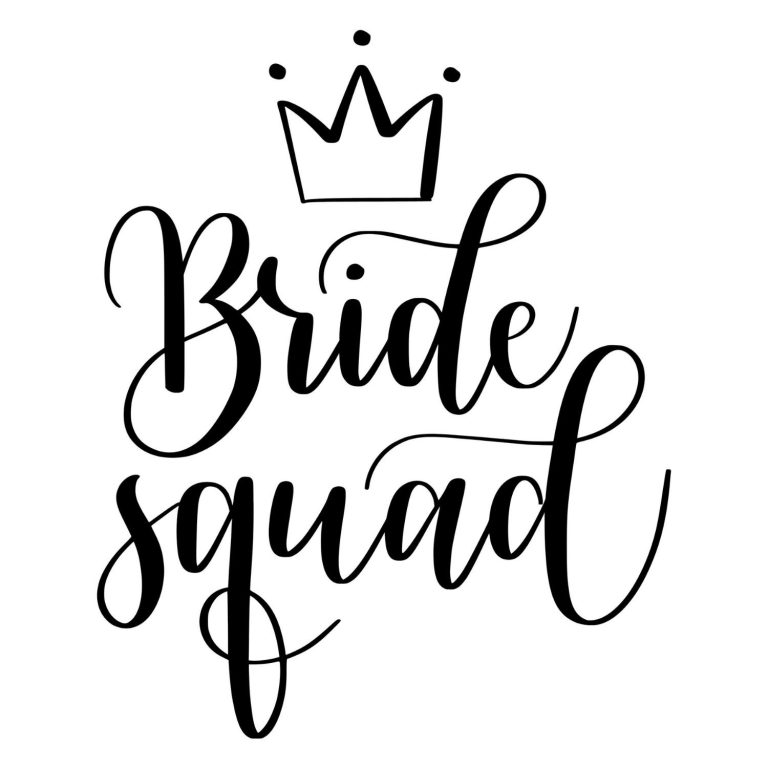 Bride Squad Crown SVG, PNG, JPG, PDF Files