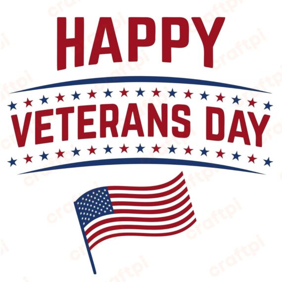 Happy Veterans Day Emblem SVG, PNG, JPG, PDF Files
