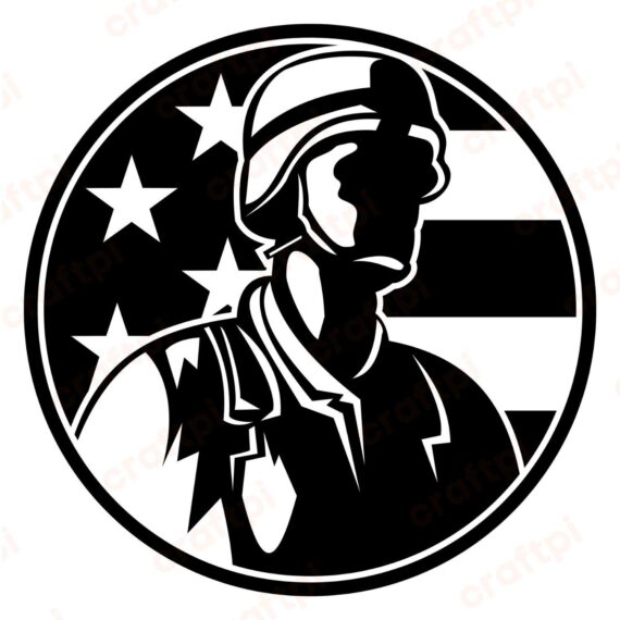 American Soldier Circle Logo SVG, PNG, JPG, PDF Files
