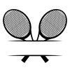 Tennis Racket Monogram SVG, PNG, JPG, PDF Files