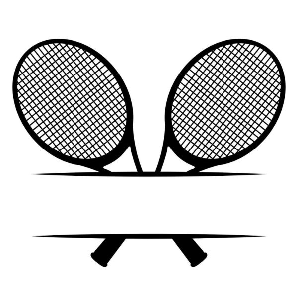Tennis Racket Monogram SVG, PNG, JPG, PDF Files