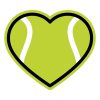 Tennis Ball Heart SVG, PNG, JPG, PDF Files