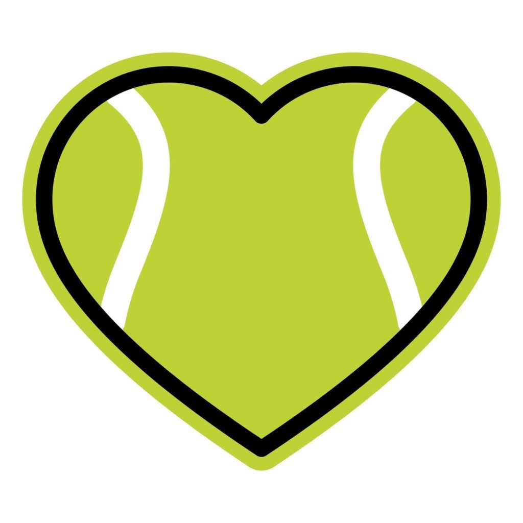 Tennis Ball Heart SVG, PNG, JPG, PDF Files | Craftpi