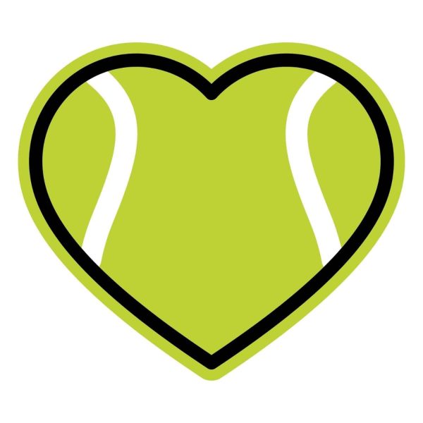 Tennis Ball Heart SVG, PNG, JPG, PDF Files