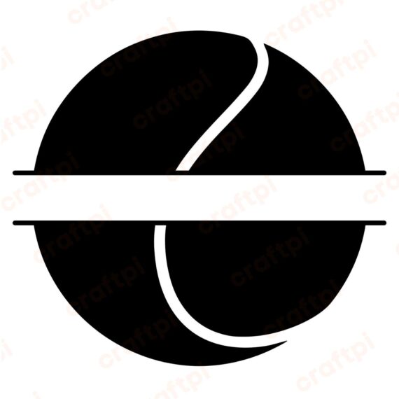 Tennis Ball Monogram SVG, PNG, JPG, PDF Files