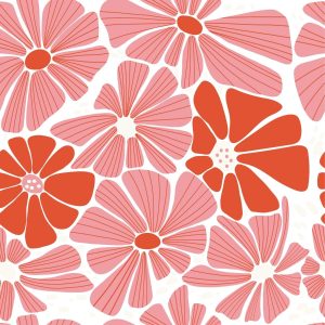 Retro Daisy Flower Seamless Pattern SVG, PNG, JPG, PDF Files