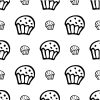 Muffin Seamless Pattern SVG, PNG, JPG, PDF Files
