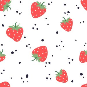 Strawberry Seamless Pattern SVG, PNG, JPG, PDF Files