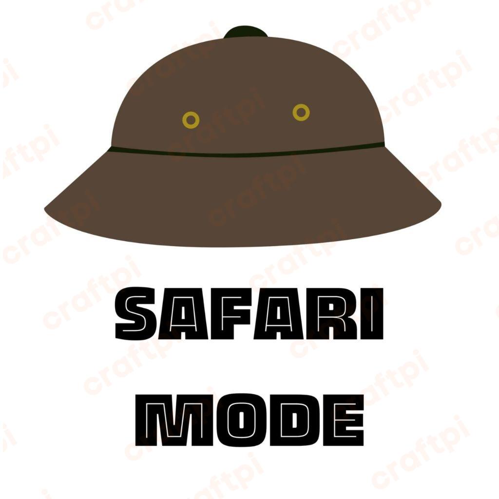 Safari Mode With Hat SVG, PNG, JPG, PDF Files