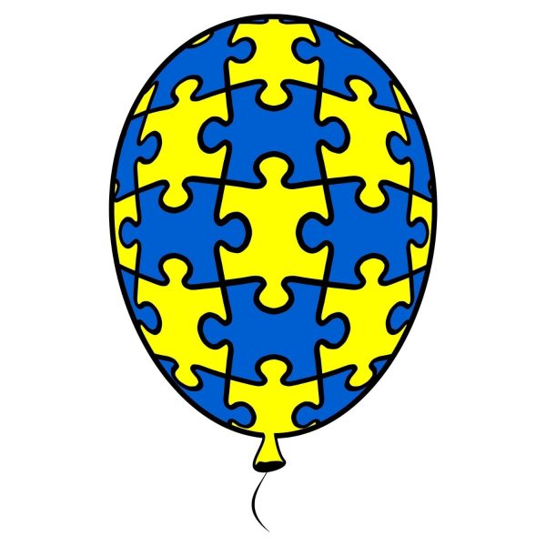 Down Syndrome Puzzle Baloon SVG, PNG, JPG, PDF Files