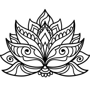 Mandala Lotus Flower SVG, PNG, JPG, PDF Files