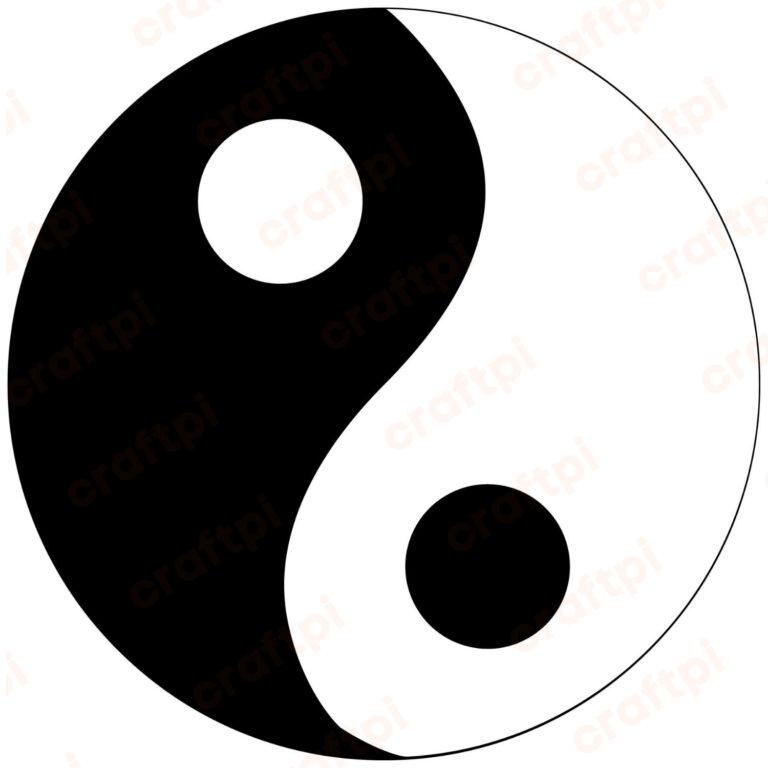 Yang Yin Jang Jing Symbol SVG, PNG, JPG, PDF Files