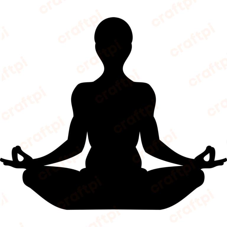 Yoga Girl Silhouette SVG, PNG, JPG, PDF Files