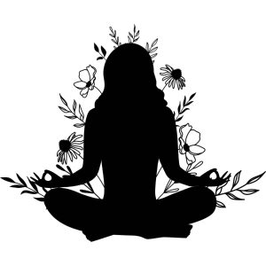 Yoga Girl Flower SVG, PNG, JPG, PDF Files