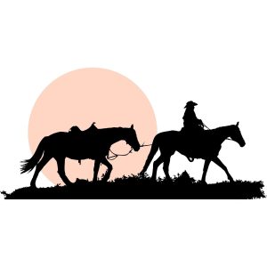 Cowboy Scene SVG, PNG, JPG, PDF Files