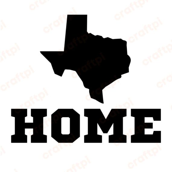 Texas Map Home SVG, PNG, JPG, PDF Files