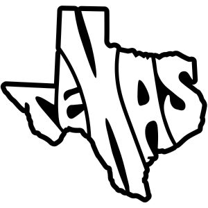 Texas State Map Typrograpy SVG, PNG, JPG, PDF Files