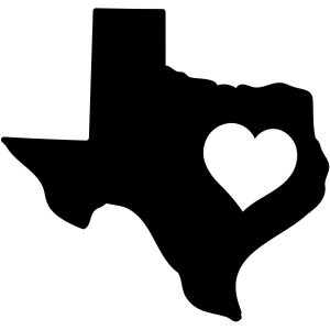 Texas Heart State Map SVG, PNG, JPG, PDF Files