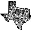 Floral Texas State SVG, PNG, JPG, PDF Files
