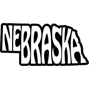 Nebraska State Map Typograpgy SVG, PNG, JPG, PDF Files