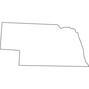 Nebraska State Map Outline SVG, PNG, JPG, PDF Files