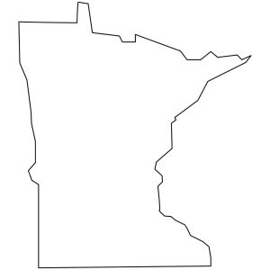 Minnesota State Map Outline SVG, PNG, JPG, PDF Files