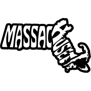 Massachusetts State Map Typograpgy SVG, PNG, JPG, PDF Files