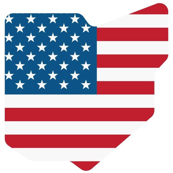 Ohio State Map USA Flag SVG, PNG, JPG, PDF Files