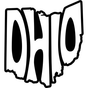 Ohio State Map Typograpgy SVG, PNG, JPG, PDF Files