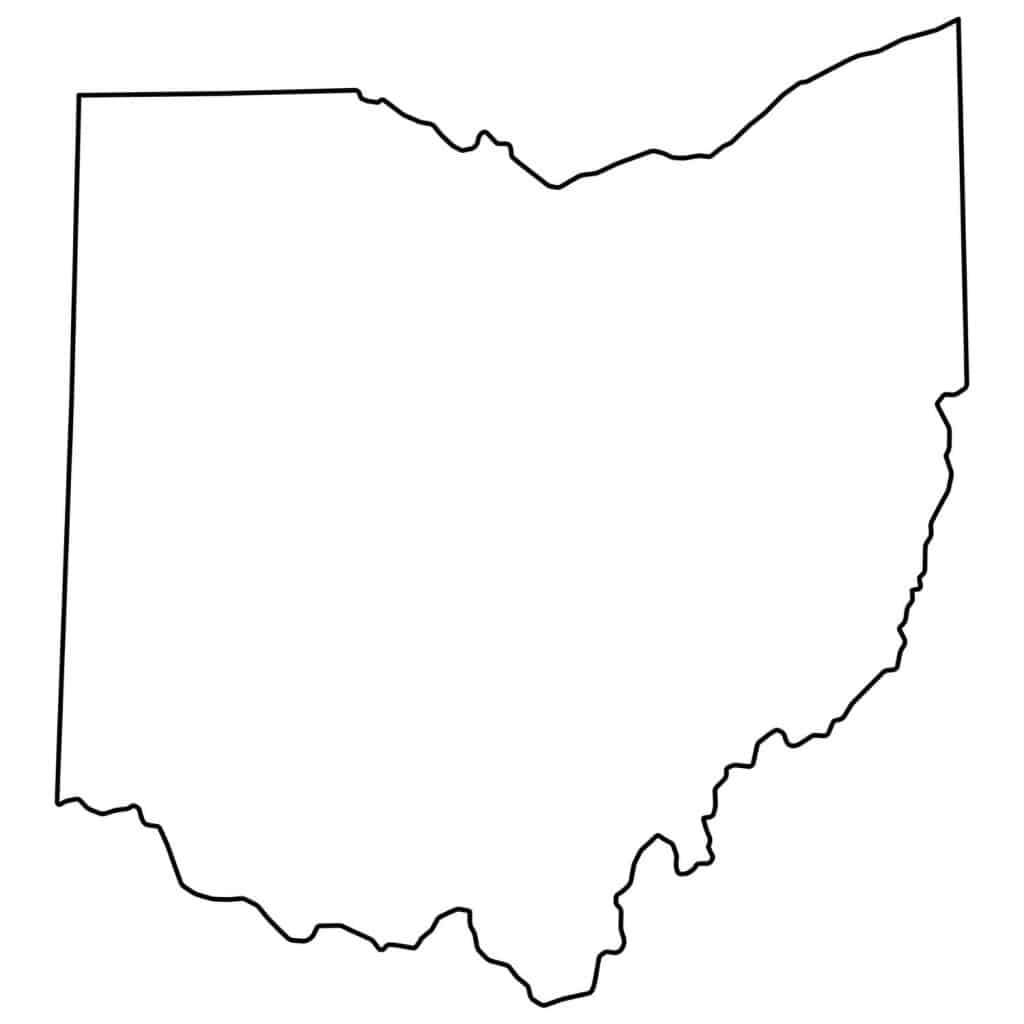 Ohio State Map Outline SVG, PNG, JPG, PDF Files | Craftpi