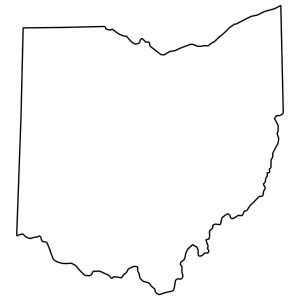 Ohio State Map Outline SVG, PNG, JPG, PDF Files