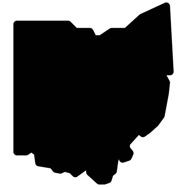 Ohio State Map Silhouette SVG, PNG, JPG, PDF Files