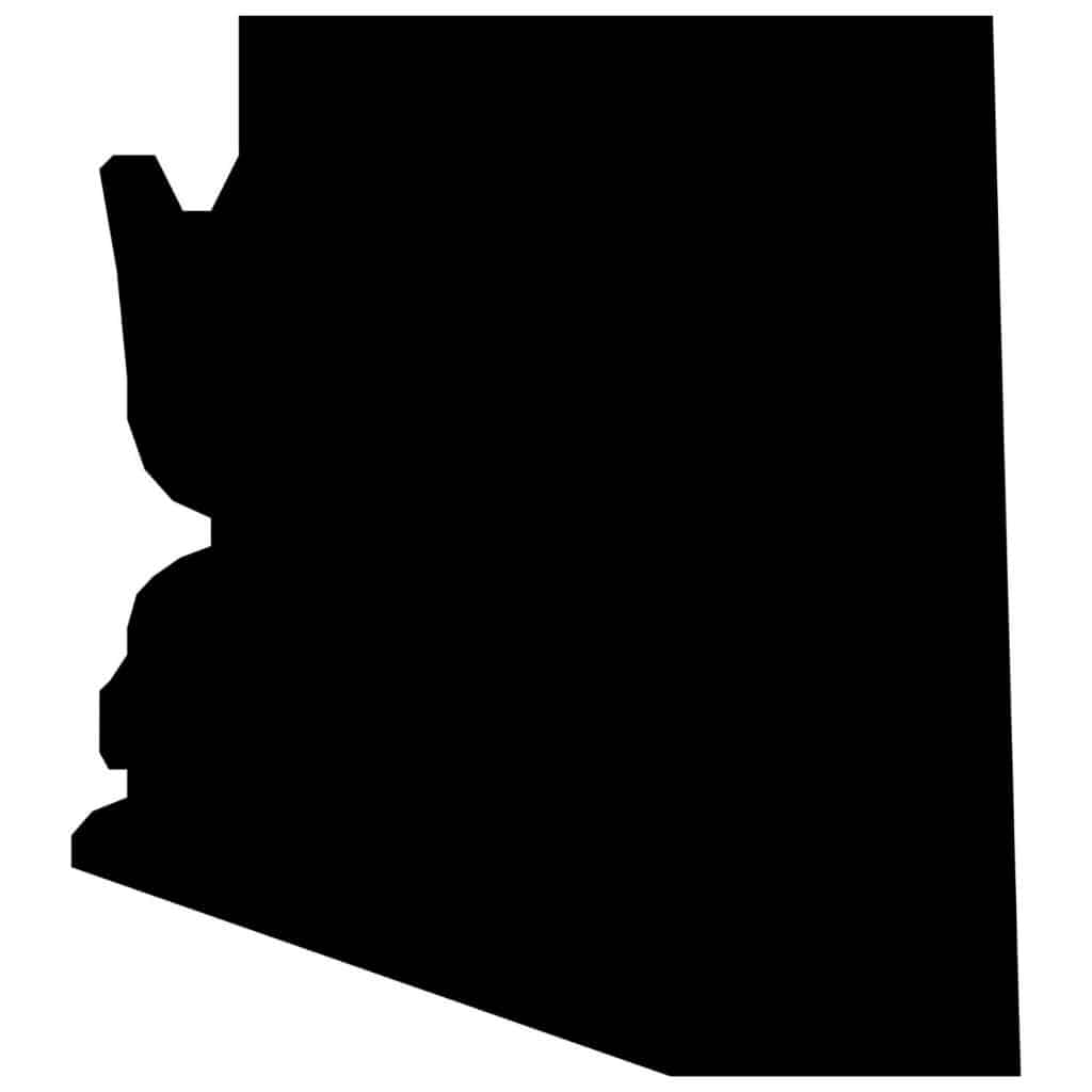 Arizona State Map Silhouette Svg Png Pdf Files Craftpi 9865