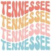 Tennessee Retro Wavy Stacked Text SVG, PNG, JPG, PDF Files