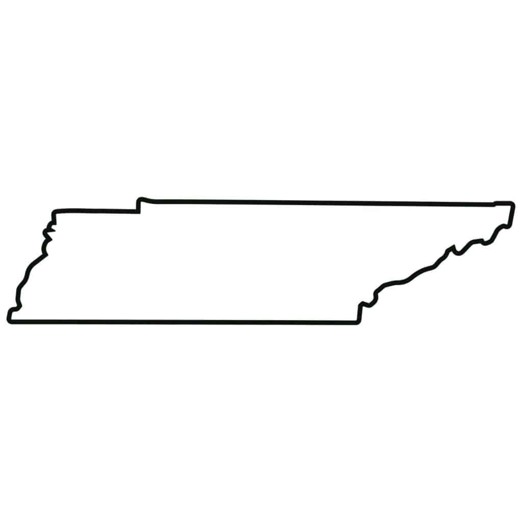 Tennessee State Map Outline SVG, PNG, JPG, PDF Files | Craftpi