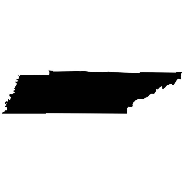 Tennessee State Map Silhouette SVG, PNG, JPG, PDF Files