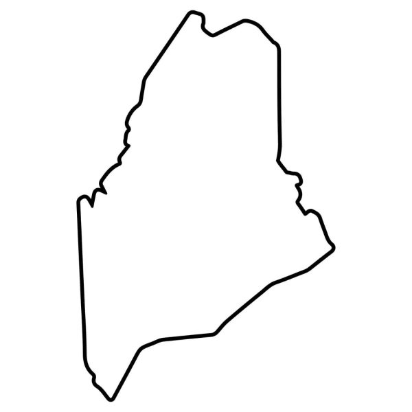 Maine State Map Outline SVG, PNG, JPG, PDF Files