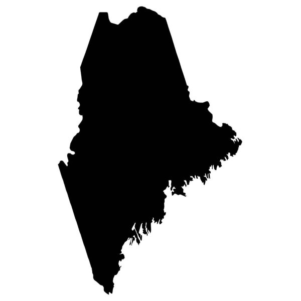 Maine State Map Silhouette SVG, PNG, JPG, PDF Files