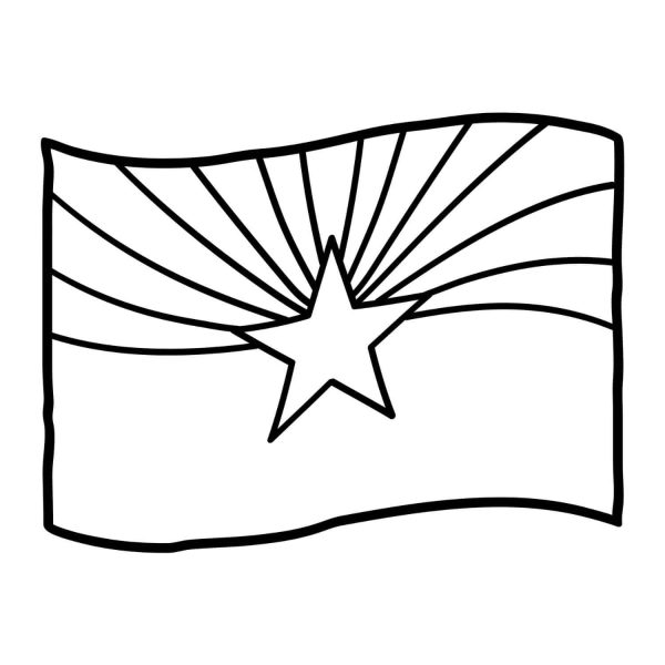Arizona Flag Outline SVG, PNG, JPG, PDF Files
