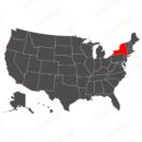 USA State Map New York Marked SVG, PNG, JPG, PDF Files