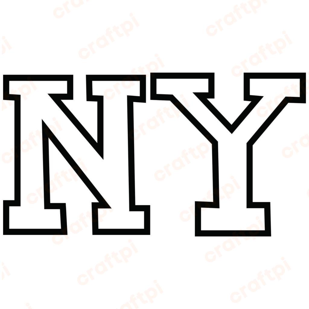 New York Word Line Logo SVG, PNG, JPG, PDF Files