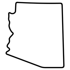 Arizona State Map Outline SVG, PNG, JPG, PDF Files