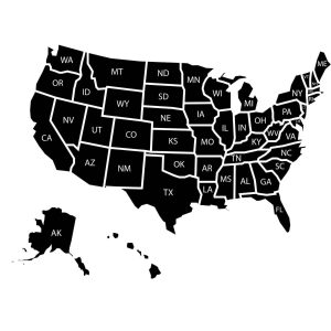 USA State Individual Map SVG, PNG, JPG, PDF Files