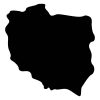 Poland Silhouette Map SVG, PNG, JPG, PDF Files