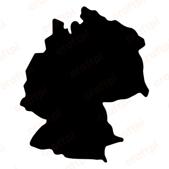 Germany Silhouette Map SVG, PNG, JPG, PDF Files